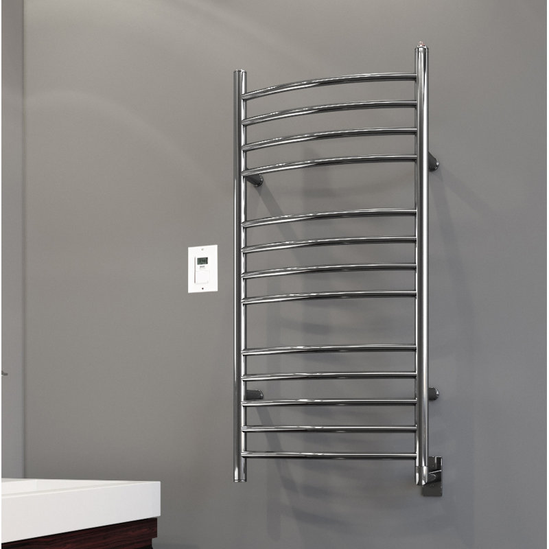 Ancona Svelte Rounded Wall Mount Electric Towel Warmer With Timer